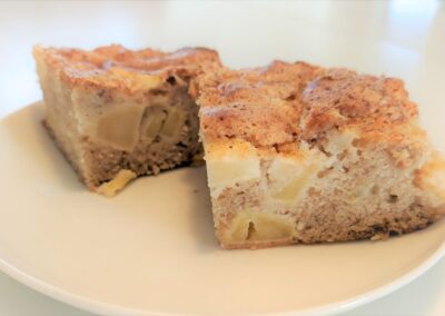 A piece of ready apple cake