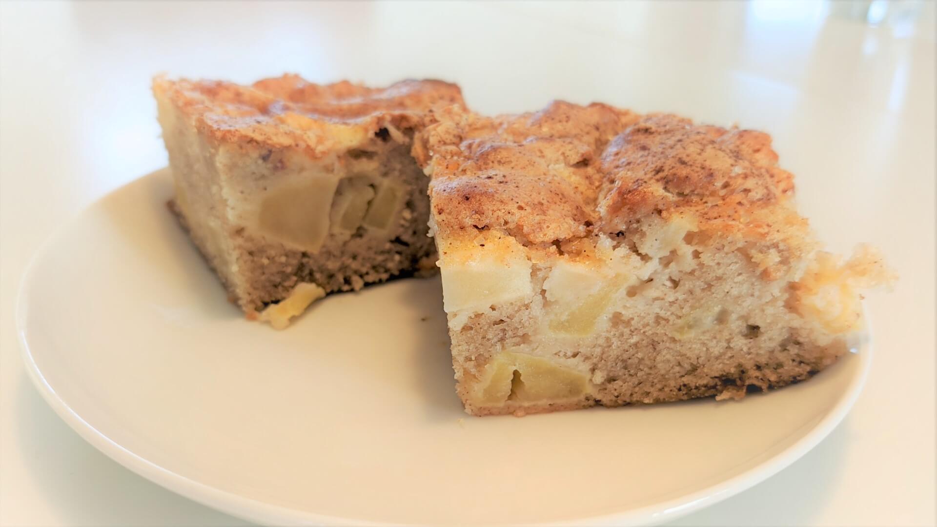 A piece of ready apple cake
