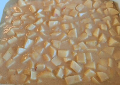 Bake the cake at 180 degrees celcius for about 35 minutes